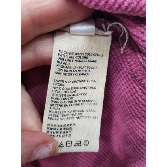 Anthropologie Maeve Womens Top Small Pink Tie Dye Thermal Cowl Neck BOHO - Picture 6 of 9